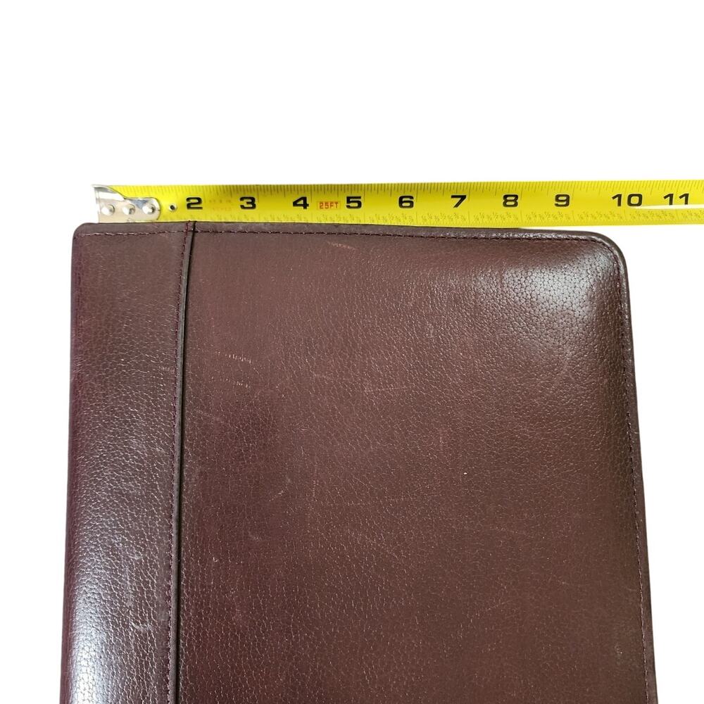 Vintage Franklin Day Timer Genuine Leather 7-Ring Classic Planner Zipper Closure - Picture 4 of 10